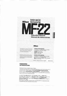 Nikon Backs - all manual. Camera Instructions.